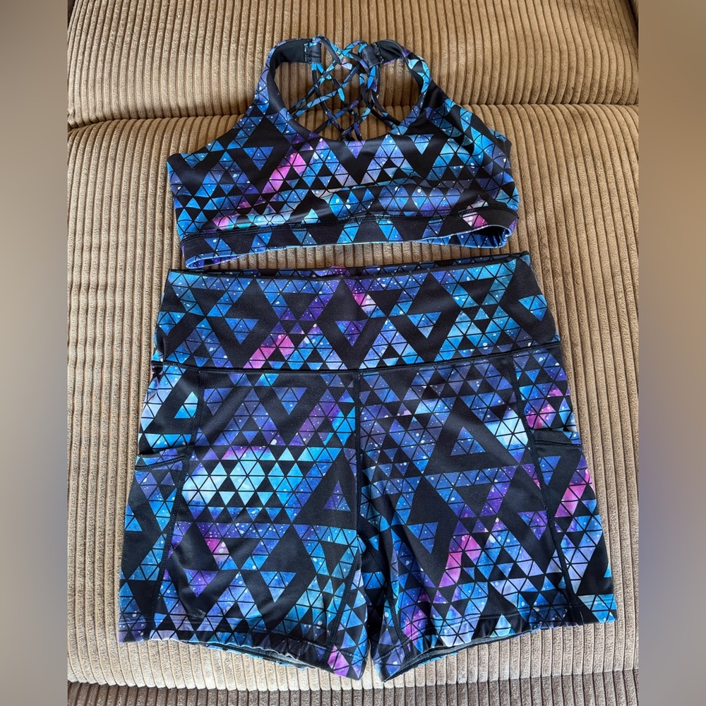 Constantly Varied Gear Blue and Purple Athletic Shorts